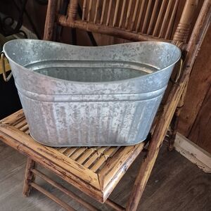 Galvanized Steel Oval Large Tub With Handles